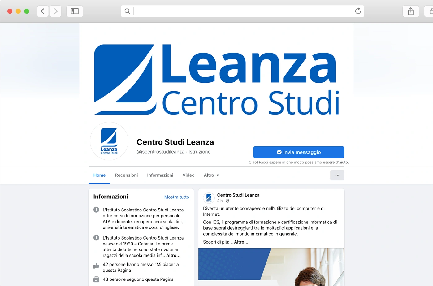 Browser facebook Leanza