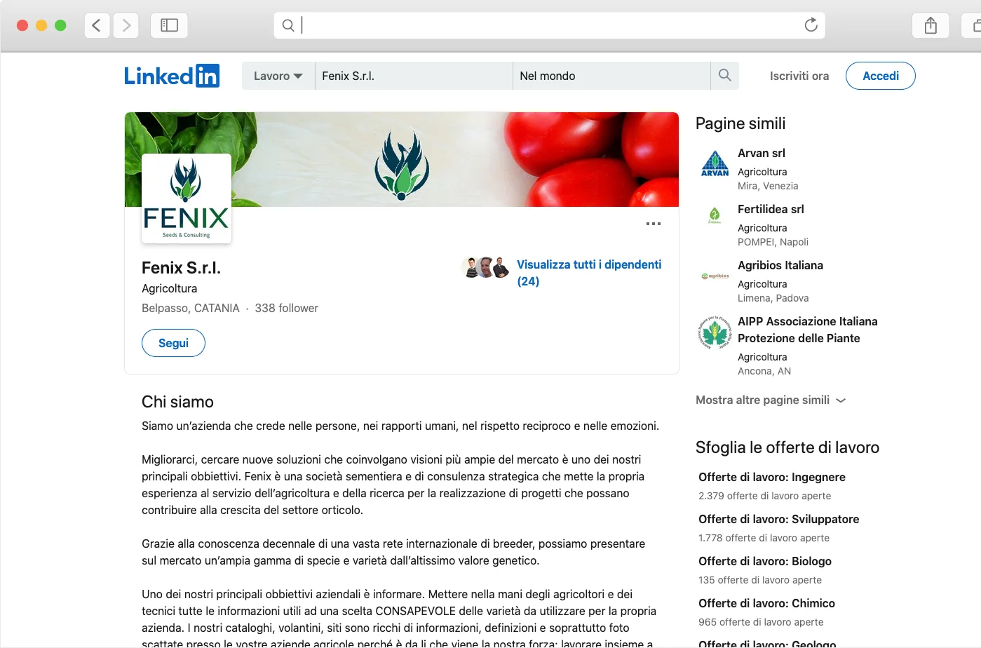 Browser Linkedin Fenix